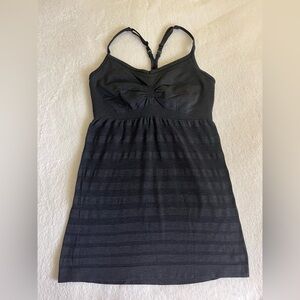 Lululemon Black Strappy Tan Top Striped Women’s